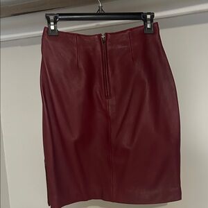 Wilsons Leather Burgundy Skirt